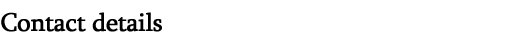 Contact details